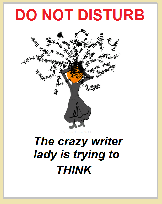 Crazy writer lady