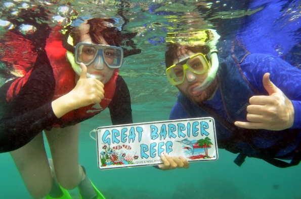 Chrissy & Tony enjoying the Great Barrier Reef